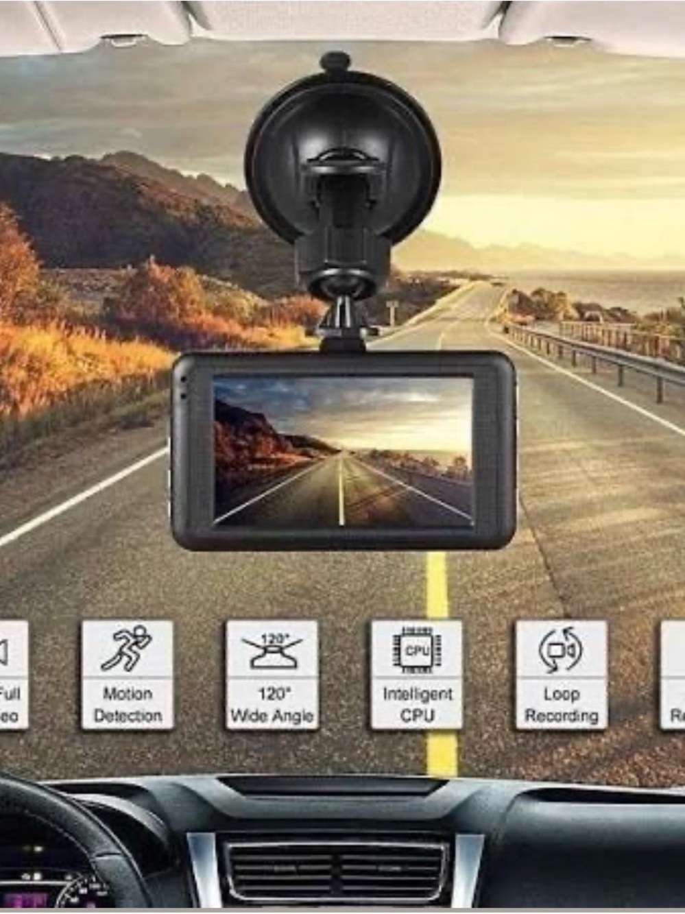 Black Box 1080P Dual Channel Traffic Recorder Dash Cam